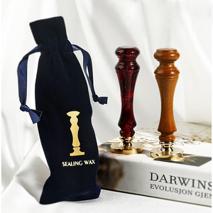 Sealing <b>Wax</b> <b>Seal</b> Velvet Bag 17x6cm Storage Drawstring For Craft Supplies - Product Image 1