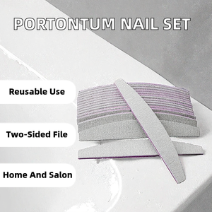 <span class=keywords><strong>Lime</strong></span> à ongles professionnelle réutilisable double face Portontum Limes, 1 pièce, <span class=keywords><strong>pour</strong></span> gel/acrylique, usage domestique et en salon - Product Image 2