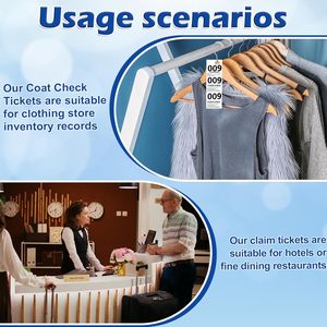 Biglietti per Deposito Indumenti in Carta, Numeri per Deposito Indumenti, Etichette per Deposito Indumenti, Biglietti di Ritiro Personalizzabili - Product Image 4
