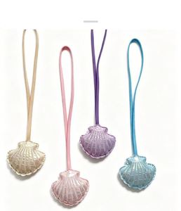 PU Leather Ocean Series Shell Keychain <b>Bag</b> Pendants Creative Fashionable <b>Bag</b> <b>Charm</b> Car Hanging Decoration - Product Image 2