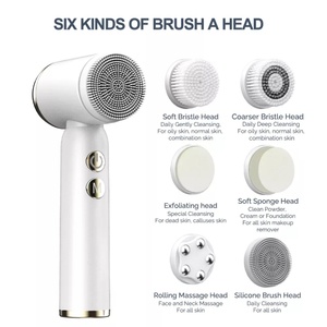 Brosse nettoyante électrique pour le visage 6 en 1, écran LCD, portable, étanche, massage du visage, brosse rotative pour le nettoyage du visage - Product Image 6