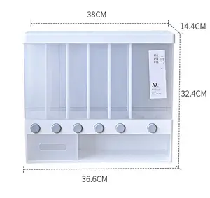 Balde de parede rotativa automática para cozinha, dispensador de arroz, armazenamento de alimentos secos, recipiente de armazenamento de grão