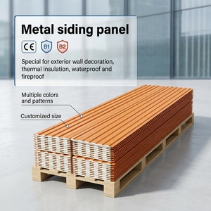 Panneau sandwich isolé en PU, épaisseur 20 mm, textures multiples, <span class=keywords><strong>bardage</strong></span> mural en métal, largement utilisé dans les structures en acier pour les maisons - Product Image 1