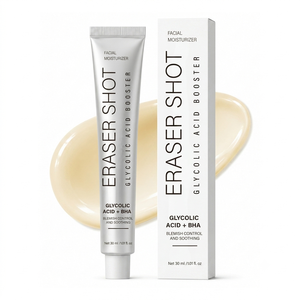 Eraser Shot con Ácido Glicólico + BHA, Potenciador Facial para Corrección de Manchas Oscuras, Iluminador, con Niacinamida, Vegano, Cuidado de la Barrera Cutánea, 30 ml - Product Image 1