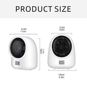 Calentador de Escritorio Portátil, Ventilador de Calefacción Silencioso con Protección Contra Sobrecalentamiento, Electrodoméstico para el Hogar, Dormitorio u Oficina - Product Image 4