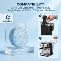 Tablettes de nettoyage pour machine à café, fabrication privée, formule sûre pour les machines à expresso automatiques