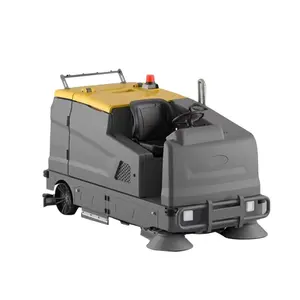 Simple operation ride on sweeper scrubber cleaning equipment XS90,DC72V,680l water tank,80l bin capacity for sale
