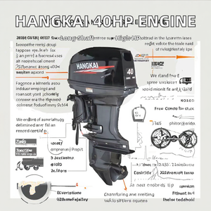 ハンカイ40馬力<span class=keywords><strong>2</strong></span>ストローク船外機高品質ロングシャフト手動/電気点火ガソリン燃料豊富在庫ボートエンジン - Product Image 2
