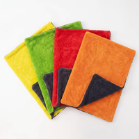 Serviette de lavage de voiture en microfibre double couche torsadée 1400GSM, super absorbante et sans peluches, pour le séchage et le detailing automobile
