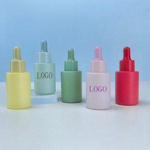 Hot Sale 1oz Colorful Massage Essential Oil Bottles Custom Logo 30ml Thick Bottom Luxury Glass Dropper Bottle - Product Image 3