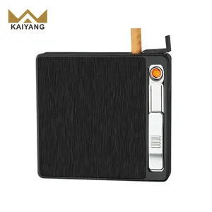 Electronic Heat Coil Lighter and Smoke Boxes Automatic Bomb Windproof Smoking Lighter Case USB Chargeable
