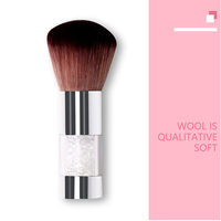 Brosse nettoyante en Fiber pour les ongles, élimine la poussière, le Blush, la poudre, les résidus, outil de nettoyage pour manucure et pédicure, 1 pièce