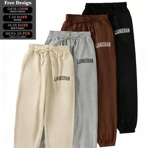 Pantalon de ville brodé Overlord <span class=keywords><strong>City</strong></span> 2025 pour homme, 100 % coton, respirant, doublé polaire, style hip-hop, taille mi-haute, devant plat - Product Image 1
