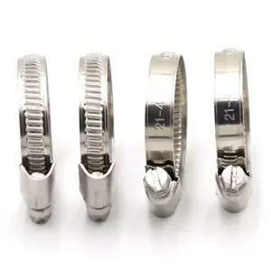 304 Stainless Steel DIN 3017 Germany German Type Screw Adjusted Zebra Hose Clip Clamp For OD 8-150mm