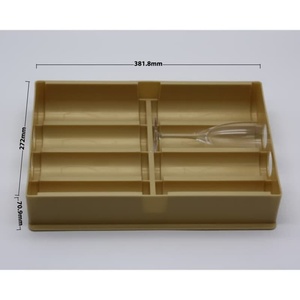 Separador de Copas de Vino Acrílico Color Champán con Estructura Resistente, Separador de Vasos de Plástico Reutilizable para Catering de Aerolíneas, Banquetes - Product Image 2