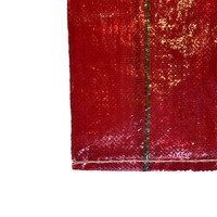 Bolsa tejida roja de polipropileno de 25kg, embalaje de exportación de papas/zanahorias para Chile, gran oferta