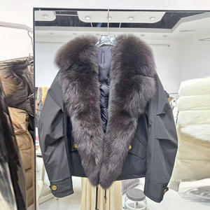 OUDINA - Chaqueta de Piel de Zorro de Lujo para Invierno, Nueva Colección, Venta al por Mayor de Fábrica China, Chaqueta Gruesa y Cálida, Parka Holgada y Esponjosa, Abrigos de Plumón para Mujer - Product Image 2