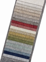 Tissu d'ameublement en lin 100% polyester, tissu d'ameublement en chenille tissé, anti-bouloches, imperméable, antistatique, uni/à pois