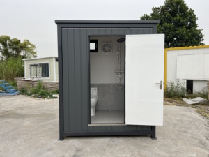 Baño Móvil con Paneles Decorativos Metálicos, Listo para Enviar, para Eventos al Aire Libre como Festivales de Música y Bodas, Elegante - Product Image 2