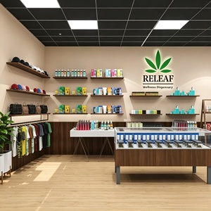 Custom Full Vision Showcase Smoke Shop Decoration Wholesale Dispensary Store Fixtures Showcase Hookah Display Stand - Product Image 2
