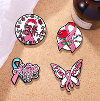 Broche de sensibilisation au VIH, ruban rose, broche pour le cancer du sein, corsage pour le bien-être des femmes, épingle de revers en émail souple