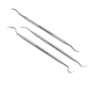 Outils dentaires en acier inoxydable, miroir buccal, pinces, kit dentaire 3 pièces, éliminateur de plaque et de tartre, trousse dentaire - Product Image 3