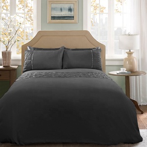 Trung Quốc Pintuck Sợi Nhỏ Polyester 3 Piece Chăn Duvet Cover Bedding <span class=keywords><strong>Set</strong></span> Với Gối Sham - Product Image 2