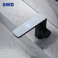 Robinet de capteur d'eau en laiton noir robinet de lavabo automatique robinet d'eau sans contact salle de bain évier lavabo mitigeur
