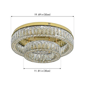Lampu langit-langit LED kristal emas mewah kontemporer untuk dekorasi penerangan kamar tidur Hotel dalam ruangan - Product Image 3