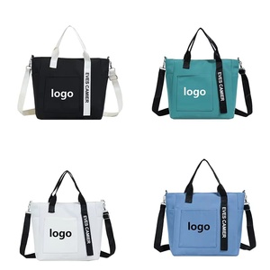 New Arrival Large Capacity Shoulder <b>Nylon</b> Crossbody Bag Simple Fashion Waterproof Recycled <b>Nylon</b> <b>Tote</b> Bag with Strap for Student - Product Image 2