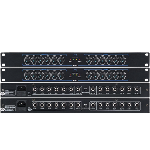 Professional 12 Channel Splitter, Audio signal Distributor, Amplifier Splitter