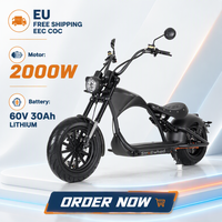 Trottinette électrique Citycoco 2000W 60V 30Ah de style chopper, homologuée pour la route avec EEC COC, entrepôt Allemagne, Mangosteen M1P
