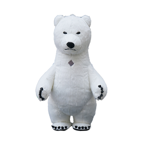<span class=keywords><strong>3</strong></span> metri lungo pelliccia che cammina gigante gonfiabile orso polare mascotte Costume gonfiabile Masha gonfiabile e Costume gonfiabile orso per il partito - Product Image 1