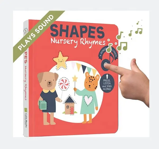 बच्चों के आकार की संगीत पुस्तकें 1-3 वर्ष की आयु के बच्चों के लिए उपयुक्त हैं। इंटरैक्टिव शैक्षिक ऑडियो पुस्तकें
