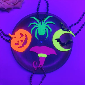 Collares de Calabazas, Fantasmas <span class=keywords><strong>y</strong></span> Murciélagos con Cuentas, Resistentes al Agua, para Decoraciones de Fiesta de Halloween, Brillan en la Oscuridad, Gran Venta - Product Image 3