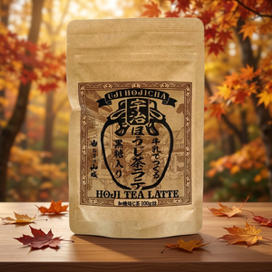 UJI HOJICHA Hoji Tea Latte 100g Sachet Poudre de boisson instantanée aromatisée au sucre brun - Product Image 1
