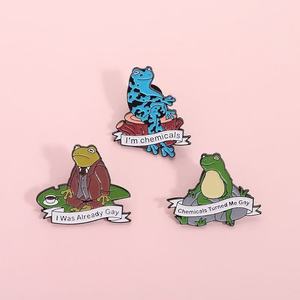 Bán buôn Dapper ếch huy hiệu-sang trọng động vật men ve áo <span class=keywords><strong>Pin</strong></span> - Product Image 2