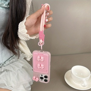 Fundas de Teléfono Modernas con Lazo <span class=keywords><strong>3D</strong></span> DIY y Cadena, Porta Tarjetas, Carcasa Trasera para <span class=keywords><strong>iPhone</strong></span> 16 Plus, 15, 17 Air, 18 Pro Max - Product Image 3