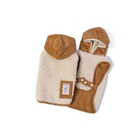 Veste en polaire d'agneau chaude pour animaux de compagnie, automne-hiver, à deux pattes, pour petits chiens, Teddy, Bichon Frisé