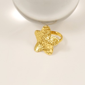 Anello Sole in Acciaio Inossidabile Placcato Oro 18K Sottovuoto per Donne, Stile INS, Gioiello Versatile e alla Moda - Product Image 4