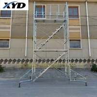 Échafaudages en aluminium de style design chinois de haute qualité Différents types d'escaliers et d'atterrissages avec échelles de soutien disponibles