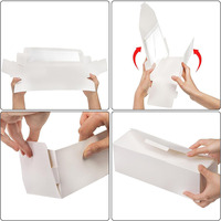Blanc Boulangerie Transparent Fenêtre Rouleau Gâteau Boîtes Rectangle Papier Pâtisseries Desserts Muffins Donuts Carton Pâtisserie Boîte Emballage