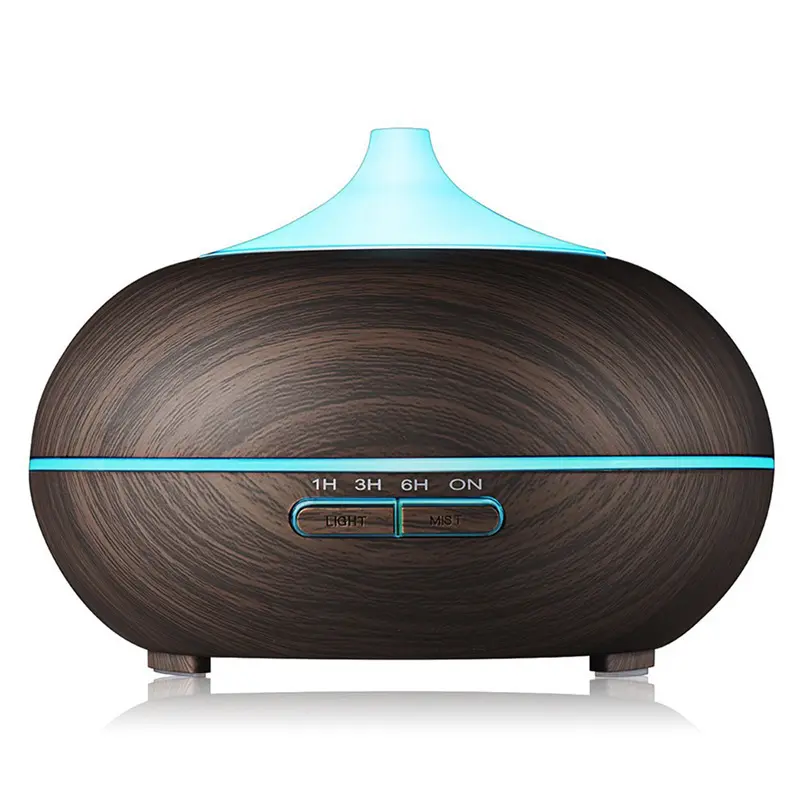 400 Ml Hot Koop Licht Houtnerf Essentiële Olie Diffuser Essentiële Oem Huishoudapparatuur Air Ultrasone Luchtbevochtiger Aroma Diffuser