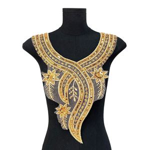 Foshan Guangzhou Usine Personnalisée Broderie Galons Ruban <span class=keywords><strong>Bazin</strong></span> à Coudre Strass Perlé Paillettes Colliers Pour <span class=keywords><strong>Robe</strong></span> <span class=keywords><strong>Africaine</strong></span> - Product Image 6