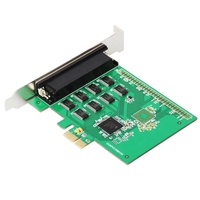 Tarjeta Serial Industrial Exar XR17V358 PCIe de 8 Puertos RS232, Placa de Expansión COM Multipuerto PCI Express a DB9 con Cable de Distribución