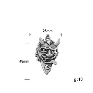 Collar con Colgante de Toro Demonio Rey en Acero Inoxidable, Diseño Retro para Hombre, 19042 - Product Image 4