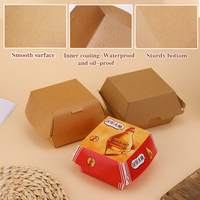 Boîtes en papier personnalisées pour hamburger frites ailes de frites Conteneur d'emballage de fast-food pour togo snacks Boîte de poulet pour hamburger à emporter