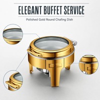 Réchaud de buffet professionnel à couvercle pour maintien au chaud des aliments, idéal pour la restauration, les banquets, les mariages, les événements et les tables de buffet d'hôtel
