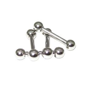 Acero inoxidable 316L chapado en oro para niños boda Barbell Industrial Labret oreja lengua pezón barra anillo cuerpo Piercing joyería - Product Image 1