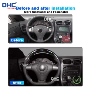 Volant en fibre de carbone intelligent à LED pour Chevrolet <span class=keywords><strong>Corvette</strong></span> C6 2006-2013 Zr1 Z06 avec indicateur de changement de vitesse à LED, entrepôt américain - Product Image 6